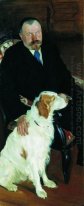 Portrait Of Dr S Y Lyubimov With Dog 1905