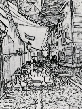 Die Café-Terrasse auf dem Place du Forum Arles in der Nacht 1888