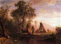 indian Lager späten Nachmittag 1862