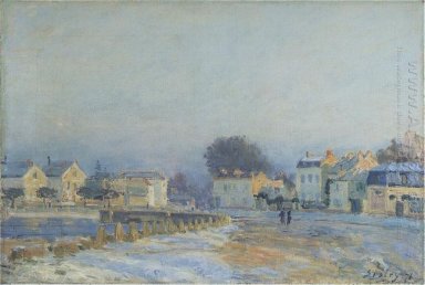 l\'abreuvoir à Marly le Roi givre 1875