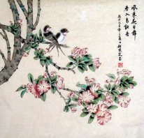 Oiseaux-Pour prendre le vent de la danse - peinture chinoise