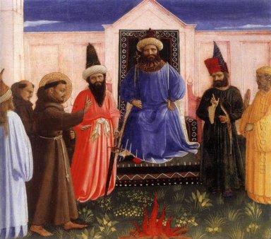 Het proces van Fire van St Francis Voordat De Sultan