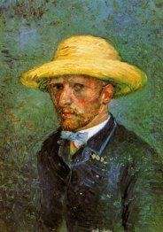 Self Portrait With Straw Hat 1887 1