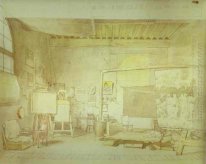 O atelier do artista em Roma.