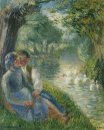 amants assis au pied d'un saule 1901