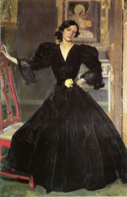 Clotilde En Un Vestido Negro 1906