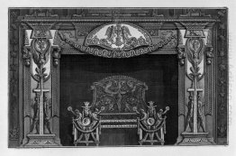 Fireplace Trophies With Sphinxes In The Sides To Which The Lower