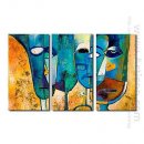 Hand-painted Abstract Oil Painting - Set of 3