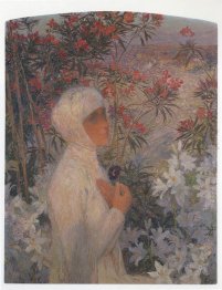 Young Woman with Flowers