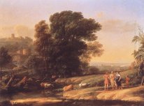 Paisaje con Céfalo y Procris reunidos por Diana 1645 1