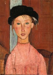 young girl in beret 1918