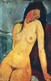 seated female nude 1916