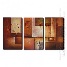 Hand-painted Abstract Oil Painting - Set of 3