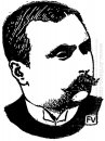Portrait de l'écrivain danois Peter Nansen 1897
