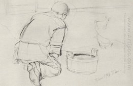 Figure Of S F Petrova Vodkin The Artist S Father On His Knees Fr