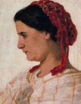 portrait of angela b cklin in red fishnet