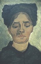 Head Of A Peasant Woman With Dark Cap 1885 5