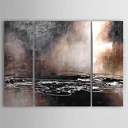 Hand-painted Abstract Oil Painting - Set of 3