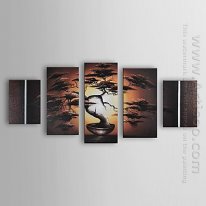 Hand Painted Oil Painting Landscape - Set of 5 1211-LS0231