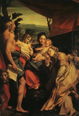 Madonna avec St Jerome Le Jour