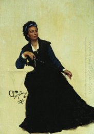 Woman Playing With Umbrella 1874