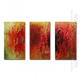 Hand-painted Abstract Oil Painting - Set of 3