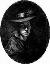 Portrait de Sofia Nikolaevna Kramskoy En Hat 1863