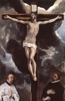 Christ On The Cross Adored By Two Donors