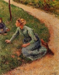 peasant trimming the lawn 1882