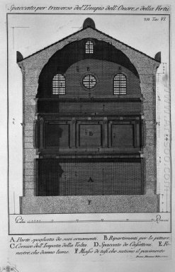 Querschnitt quer zu den Tempel der Ehre und Tugend