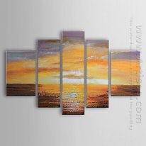 Hand-painted Oil Painting Abstract Landscape - Set of 5