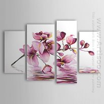 Hand-painted Floral Oil Painting - Set of 4