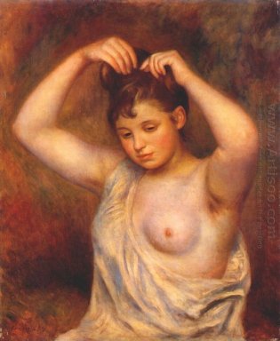 Frau, die ihr Haar 1887