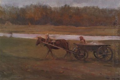 Paysanne dans un chariot 1896