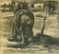 Peasant Woman Planting Potatoes 1885