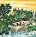 Un pequeño pueblo - la pintura china