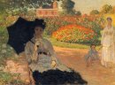 Camille Monet no jardim