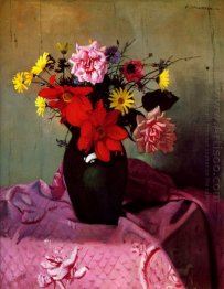 Pinks And Daisies Or Pinks And Dahlias 1912