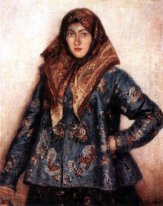 Retrato de L T Matorina Cossack Mulher 1892