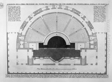 Ground Plan av första Precinzione Theater The Orchestra W