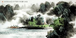 Mountains, river - Chinese Painting