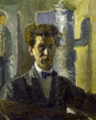 Self-Portrait in davanti alla stufa