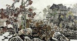 Chinese village- Chinese Painting