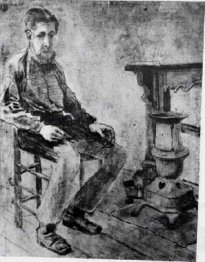 Man Sitting By The Stove The Pauper 1882