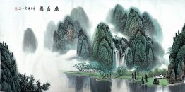 Village in the Mountains - Chinese Painting