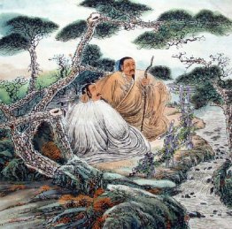 Gaoshi under the pines-Chinese Painting