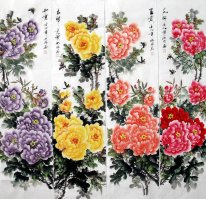 Pivoine - FourInOne - Peinture chinoise