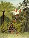 Les singes dans la jungle 1909