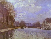 the saint martin canal in paris 1870