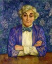 Madame Van Rysselberghe In A Chedkered Bow Tie 1918